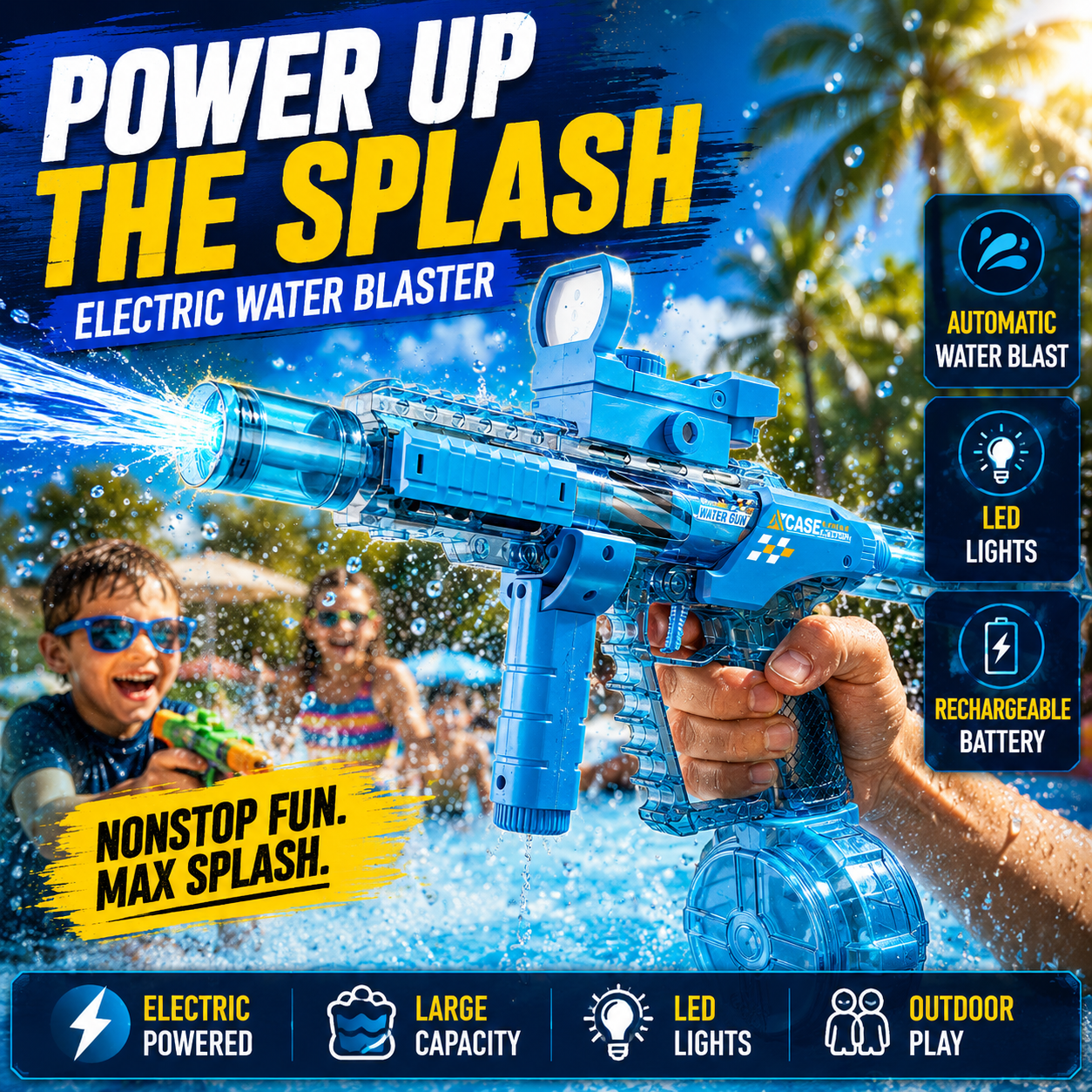 AquaZappy DragonPulse Electric Water Blaster with LED Lights