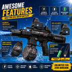 M416 Electric Water Gun Toy with LED Lights & Rechargeable Battery