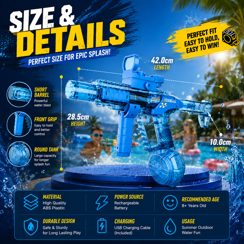 AquaZappy DragonPulse Electric Water Blaster with LED Lights
