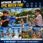 AquaZappy MP5 RapidBlast Electric Water Blaster with LED Lights